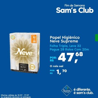 Sam's Club Papel Higiénico Neve Supreme oferta