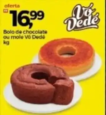 Bolo de chocolate ou mole Vo Dede 1kg