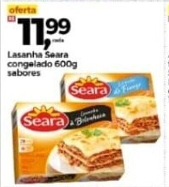 Frangolândia Lasanha Seara Congelada 600g sabores oferta