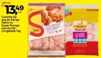 Frangolândia Coxinha da Asa de Frango Sadia ou Super Frango pacote IQF congelado 1kg oferta