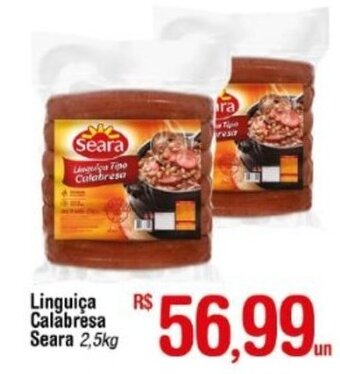 Fort Atacadista Linguica Calabresa Seara 2.5kg oferta