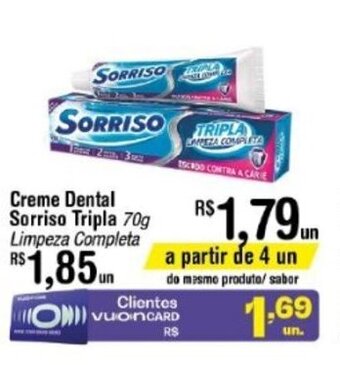 Fort Atacadista Creme Dental Sorriso Tripla 70g oferta