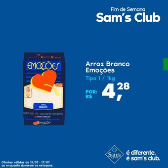 Sam's Club Arroz Branco Emocoes 1kg oferta