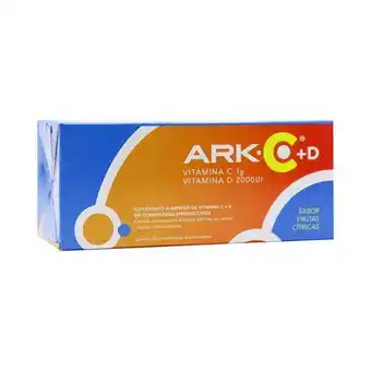 Vitamina c+d ark sabor frutas cítricas com 10 comprimidos efervescentes