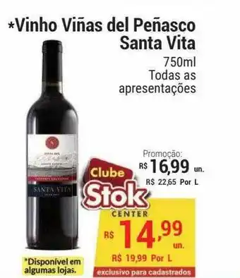 Stok Center Vinho Viñas Del Peñasco Santa Vita oferta