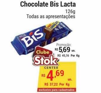Stok Center Chocolate Bis Lacta oferta