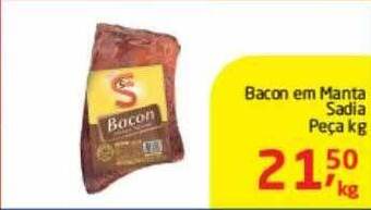 Tenda Atacado Bacon Em Manta Sadia Peça Kg oferta