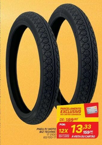 GBarbosa Pneu p/ moto biz technic oferta