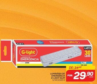 GBarbosa Luminária de emergência g-light slim oferta