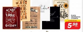 Placa decorativa litoarte