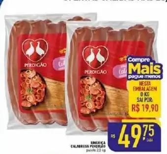 Mercantil Rodrigues Linguiça calabresa perdigão 2.5kg oferta