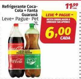 Supermercados Cidade Canção Refrigerante Coca-cola + Fanta Guaraná oferta