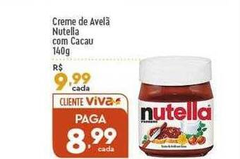 Supper Rissul Creme De Avelã Nutella Com Cacau oferta