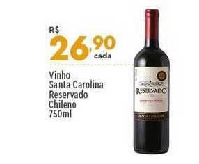 Supper Rissul Vinho Santa Carolina Reservado Chileno oferta