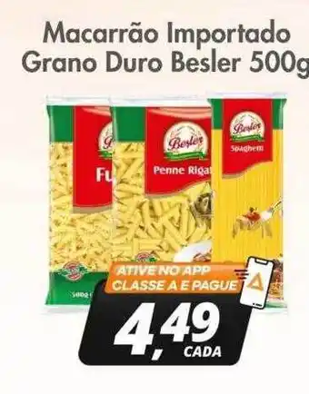 Delta Supermercados Macarrão Importado Grano Duro Besler oferta