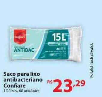 Nacional Saco Para Lixo Antibacteriano Confiare oferta