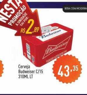 Supermercados Pague Menos Cerveja Budweiser C-15 oferta