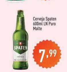 Supermercados Pague Menos Cerveja Spaten Puro Malte oferta
