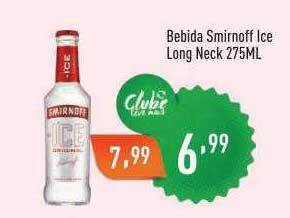 Supermercados Pague Menos Bebida Smirnoff Ice Long Neck oferta