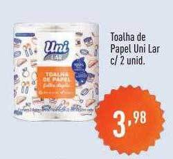 Supermercados Pague Menos Toalha De Papel Uni Lar oferta
