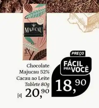 Supermercados São Vicente Chocolate Majucau 52% Cacau Ao Leite oferta
