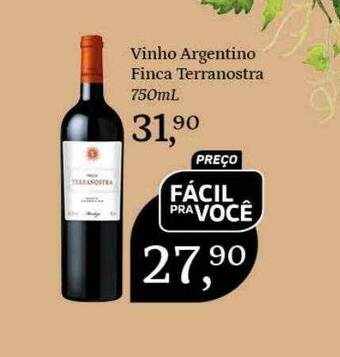 Supermercados São Vicente Vinho Argentino Finca Terranostra oferta