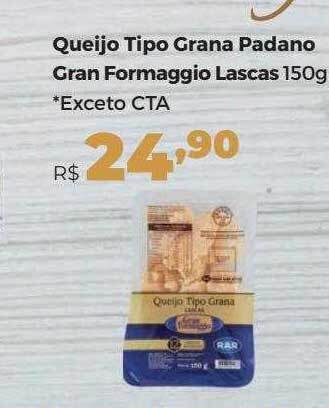 Queijo Tipo Grana Padano Gran Formaggio Lascas