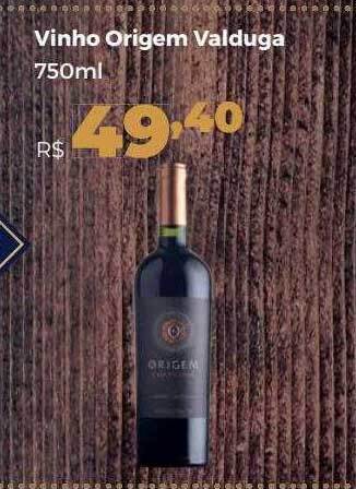 Villarreal Supermercados Vinho Origem Valduga oferta