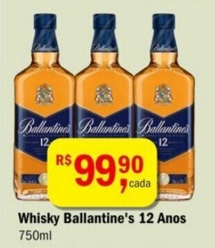 Whisky Ballantine's 12 anos 750ml