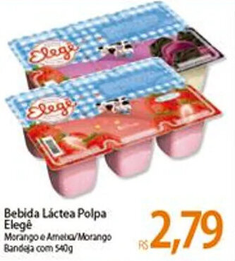Atacadão Bebida lactea Polpa Elege 540g oferta