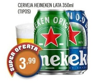 Central Supermercados Cerveja Heineken lata 350ml oferta
