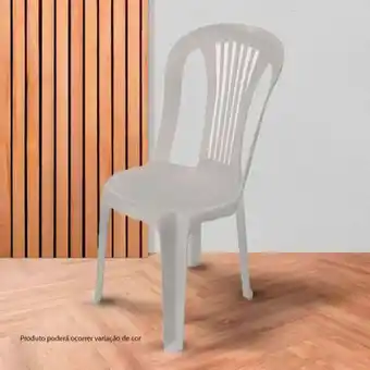 Cadeira bistrô plástico branco polyplast