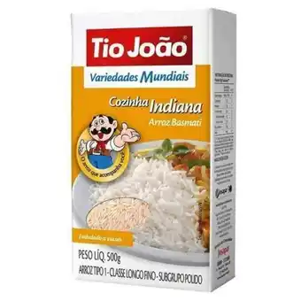 Perini Arroz basmati tio joão 500g variedades mundiais cozinha indiana oferta
