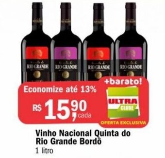 Ultrabox Vinho Nacional Quinta do Rio Grande Bordo 1L oferta