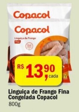 Ultrabox Linguica de Frango Fina congelada Copacol 800g oferta