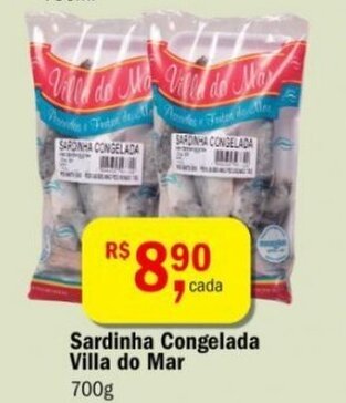 Ultrabox Sardinha Congelada Villa do Mar 700g oferta