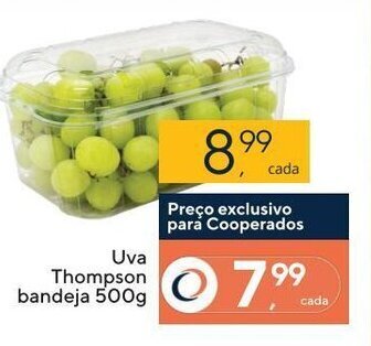 Coop Uva Thompson Bandeja 500g oferta