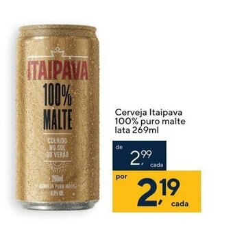 Coop Cerveja Itaipava 100% puro malte lata 269ml oferta