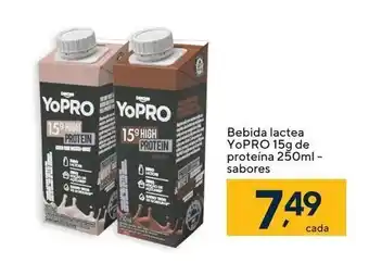 Coop Bebida Lactea Yopro 15g de Proteina Sabores 250ml oferta