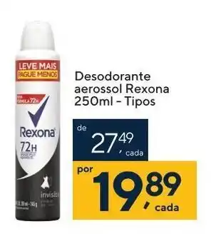 Coop Desodorante Aerossol Rexona 250ml tipos oferta