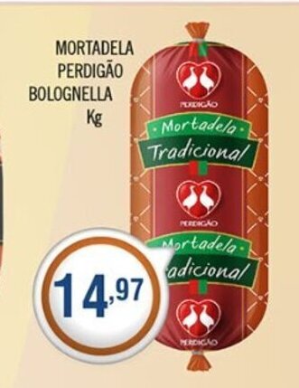 Central Supermercados Mortadela Perdigao Bolognella 1kg oferta