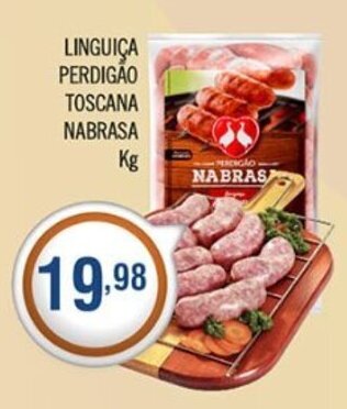 Central Supermercados Linguica Perdigao Toscana Nabrasa 1kg oferta