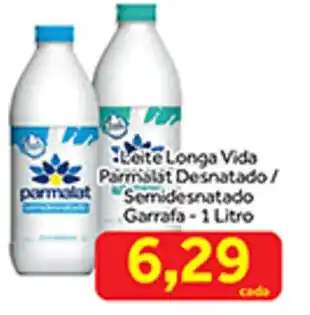 Leite Longa Vida Parmalat Descatado/ Semidesnatado TP 1L