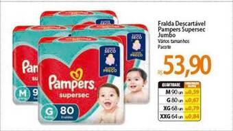 Atacadão Fralda Descartável Pampers Supersec Jumbo oferta