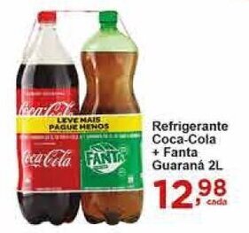 Rossi Supermercado Refrigerante Coca Cola + Fanta Guarana 2L oferta