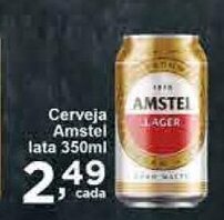 Rossi Supermercado Cerveja Amstel lata 350ml oferta