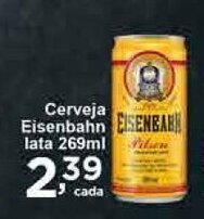 Rossi Supermercado Cerveja Eisenbahn lata 269ml oferta