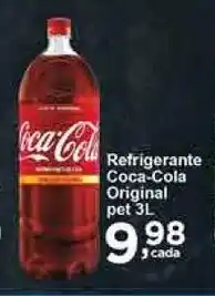 Rossi Supermercado Refrigerante Coca Cola Original Pet 3L oferta