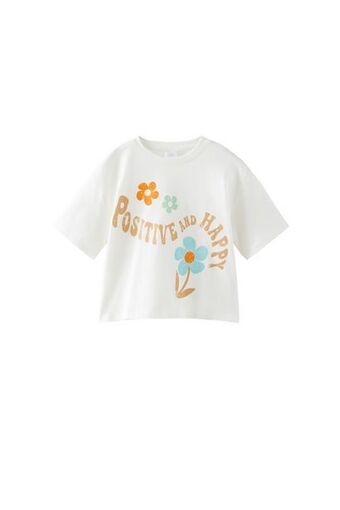 ZARA Camiseta com textos oferta