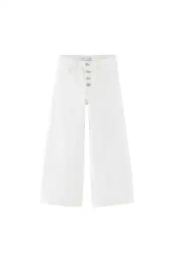ZARA Jeans wide leg com botões oferta
